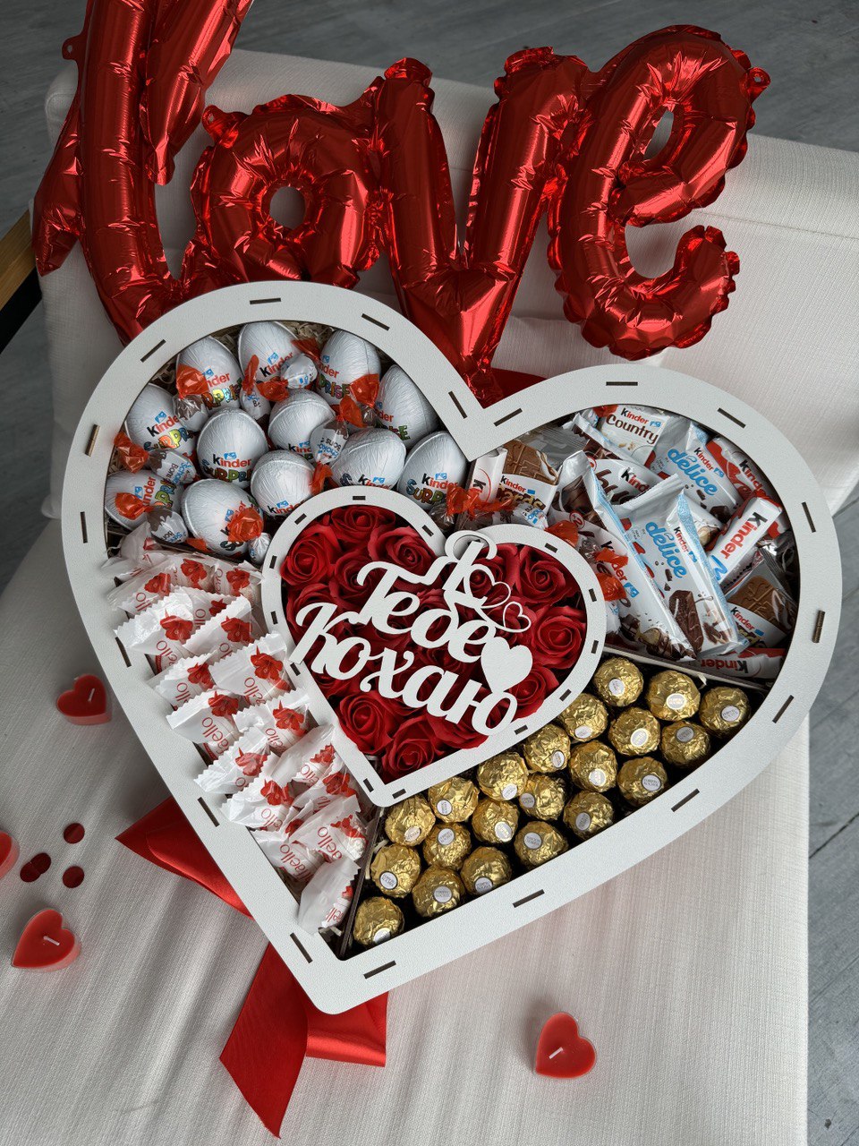 Подарунковий набір «Big Heart with love» - символ кохання та ніжності